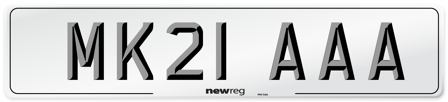 MK21 AAA Number Plate from New Reg